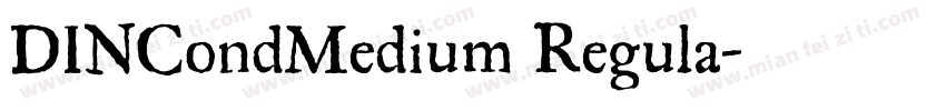 DINCondMedium Regula字体转换